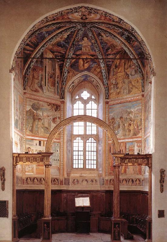 GOZZOLI, Benozzo View of the main apsidal chapel dfg oil painting picture